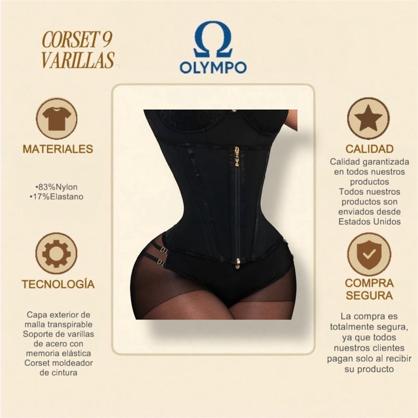 CORSET 9 VARILLAS DELUXE